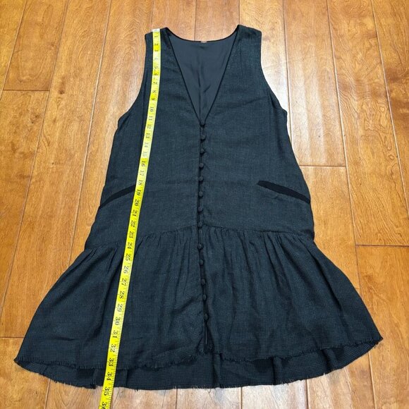 Free People Womens Anas Dress Size *S Button Front Goth Dark Academia Preppy - Picture 8 of 13